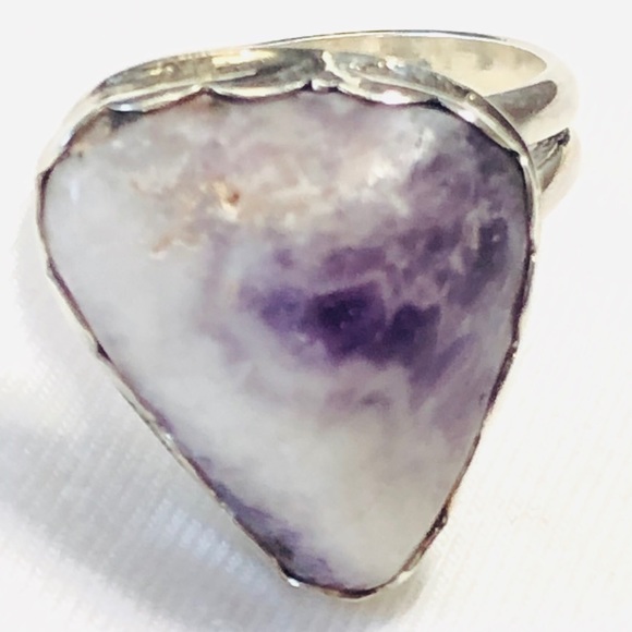 Handcrafted Sterling Silver Natural Amethyst Ring - Picture 6 of 6